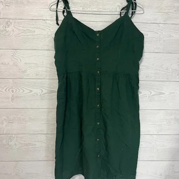 Dresses | Aerie Green Mini Sundress Size Large Nwt | Poshmark